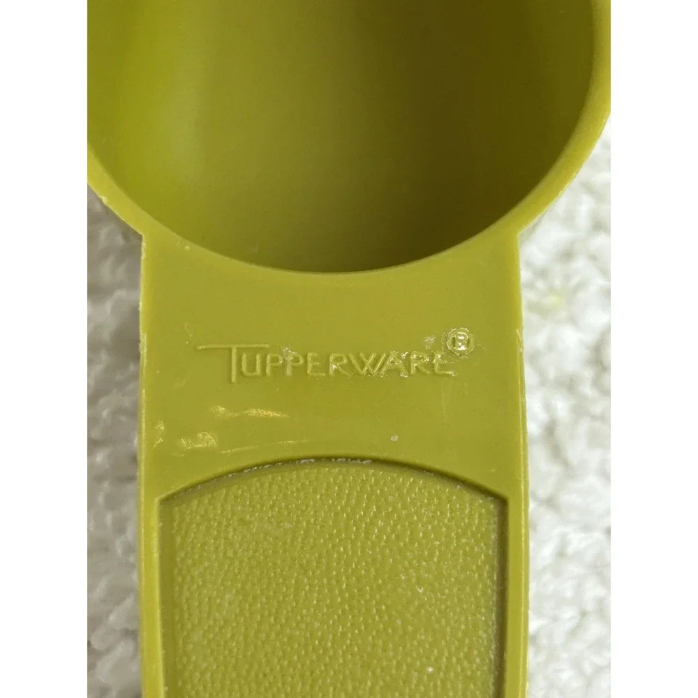 Vintage Tupperware Scoops #878 Green Blue Clear (Lot of 3) VGUC